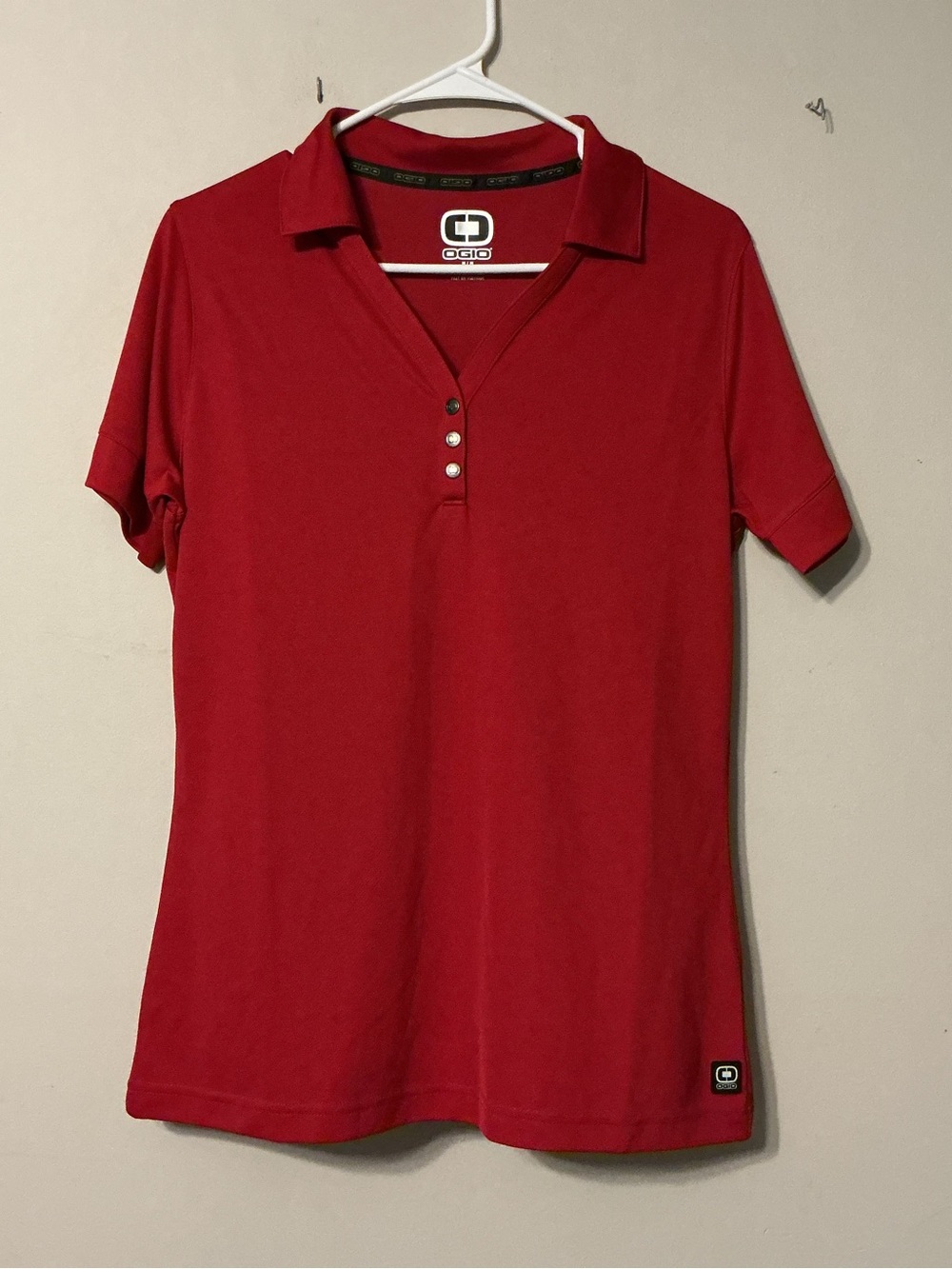 OGIO Women’s Red Short-Sleeve Polo